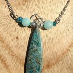 collier apatite et amazonite-L'alveole des mineraux
