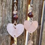 boucles d'oreilles cœur pendantes cœur - l'alvéole des minéraux