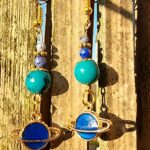 boucles d'oreilles planète- L'alvéole des minéraux