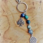 Porte clé fleur de vie-L'alvéole des minéraux