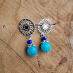 Boucles d'oreilles amazonite - L'alvéole des minéraux