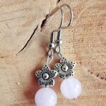 Boucles d'oreilles quartz rose - L' alvéole des minéraux