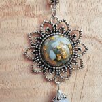 Pendentif orgonite larimar et aigue marine
