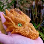 Orgonite - Dragon or - création - minéraux et métaux - alveole des minéraux