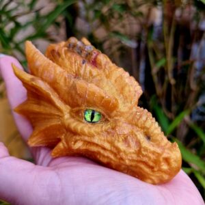 Orgonite - Dragon or - création - minéraux et métaux - alveole des minéraux