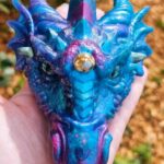 Orgonite tête - de- dragon Atlante - minéraux et métaux - l'alveole des minéraux